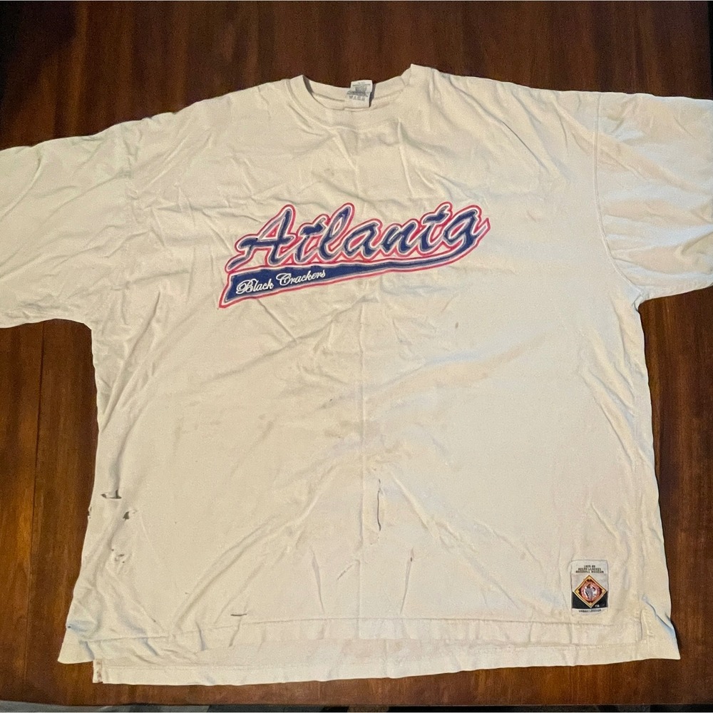 Vtg Urban Legends Atlanta Black Crackers Distressed Baseball T Shirt Mens 3XL